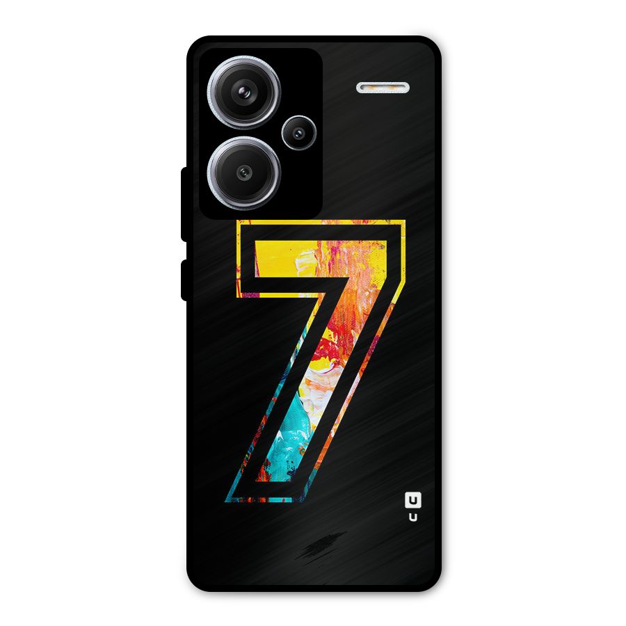 Lucky Number Metal Back Case for Redmi Note 13 Pro Plus