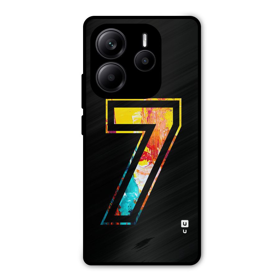 Lucky Number Metal Back Case for Redmi Note 14 5G