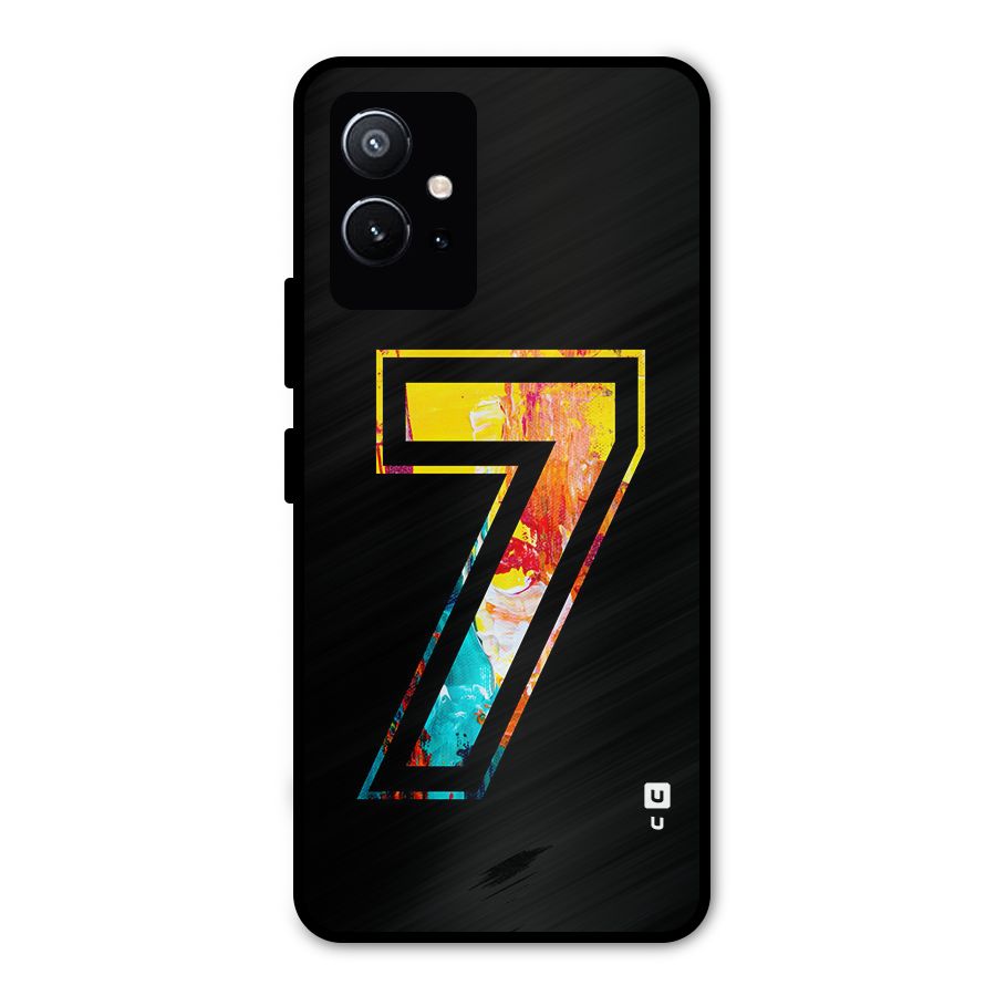 Lucky Number Metal Back Case for Vivo T1 5G