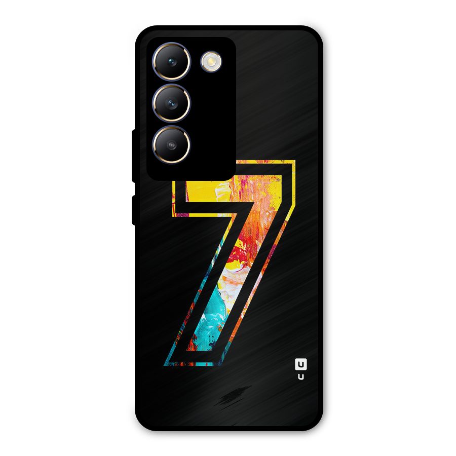 Lucky Number Metal Back Case for Vivo T3 5G