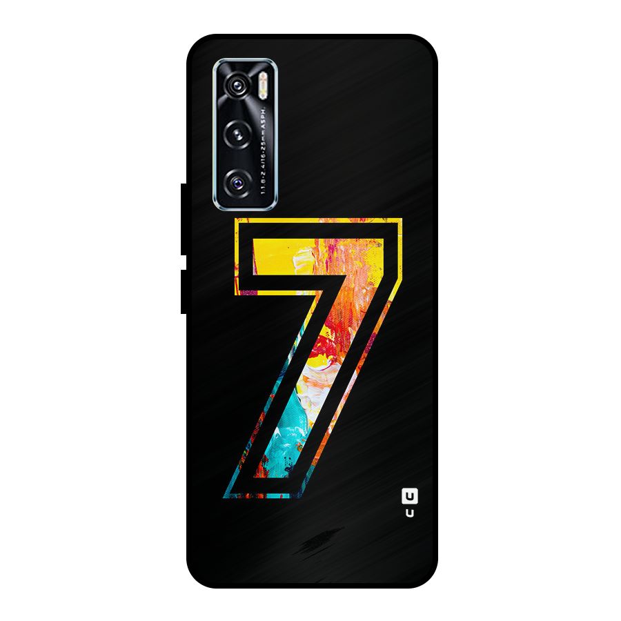 Lucky Number Metal Back Case for Vivo V20 SE