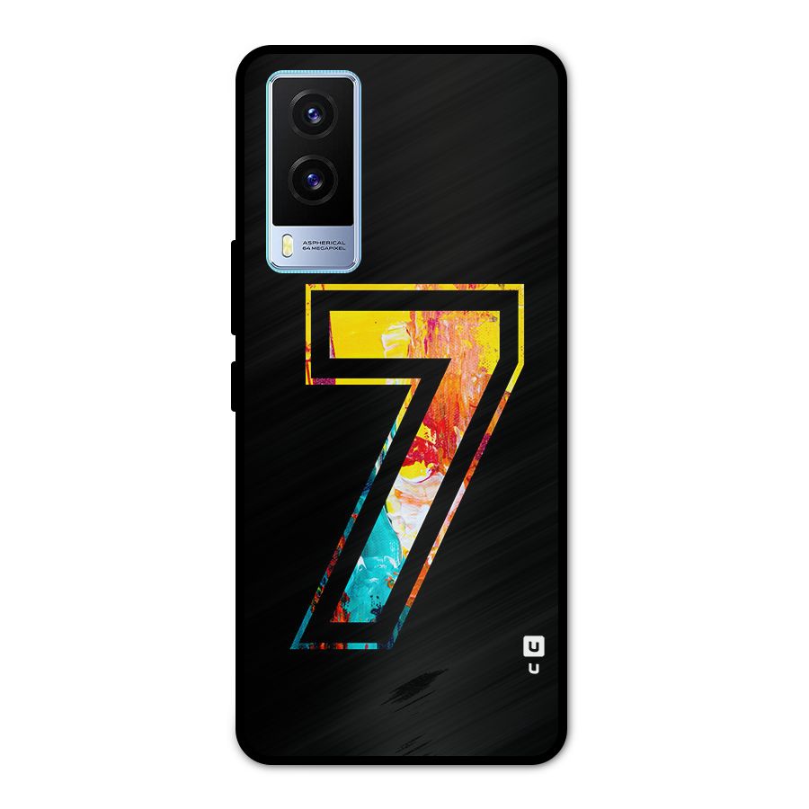 Lucky Number Metal Back Case for Vivo V21e 5G