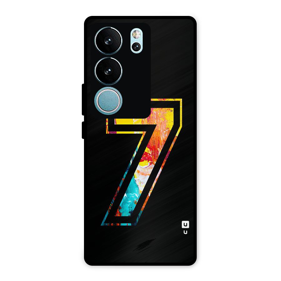Lucky Number Metal Back Case for Vivo V29 Pro