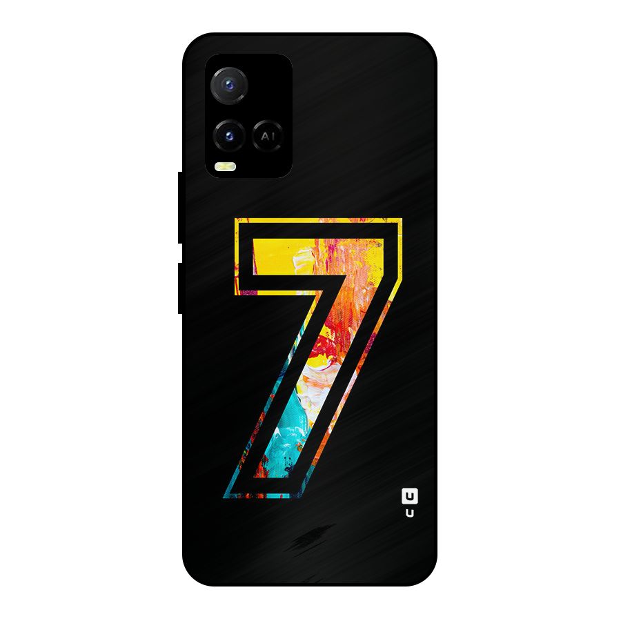 Lucky Number Metal Back Case for Vivo Y21T