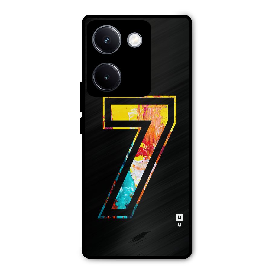 Lucky Number Metal Back Case for Vivo Y300 Plus