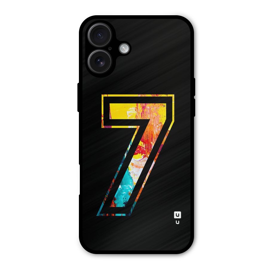 Lucky Number Metal Back Case for iPhone 16 Plus