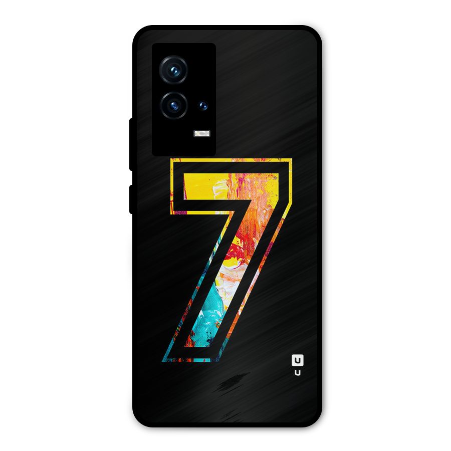 Lucky Number Metal Back Case for iQOO 9 5G