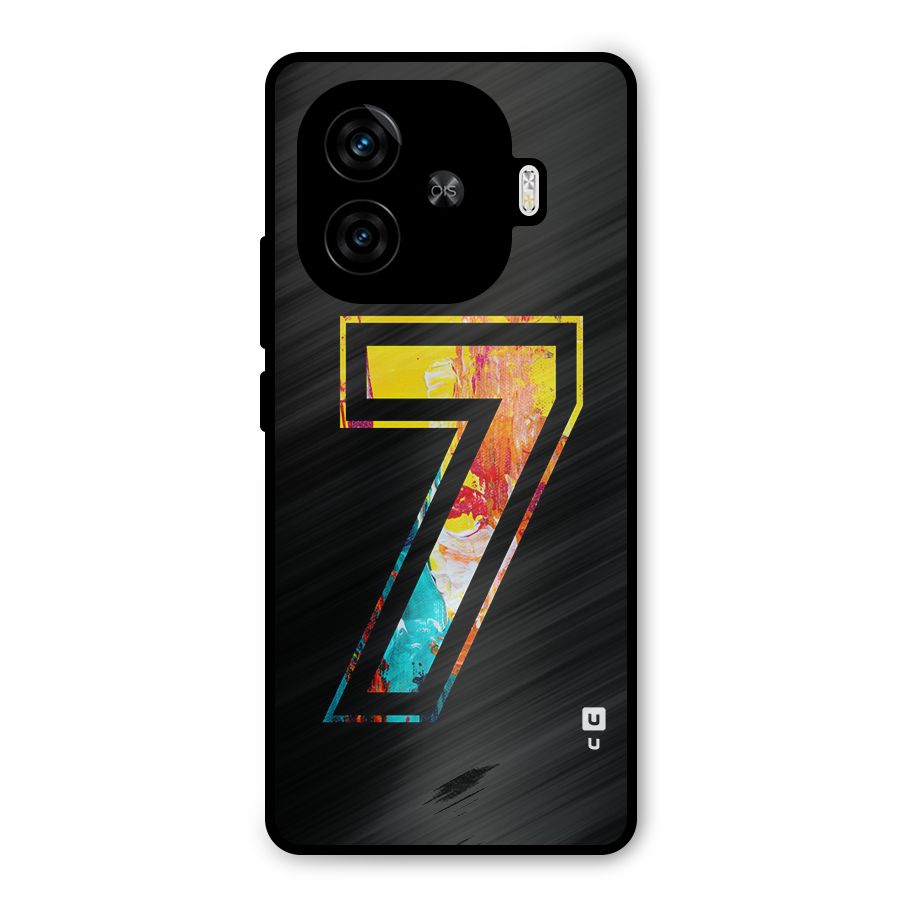 Lucky Number Metal Back Case for iQOO Z9 Turbo