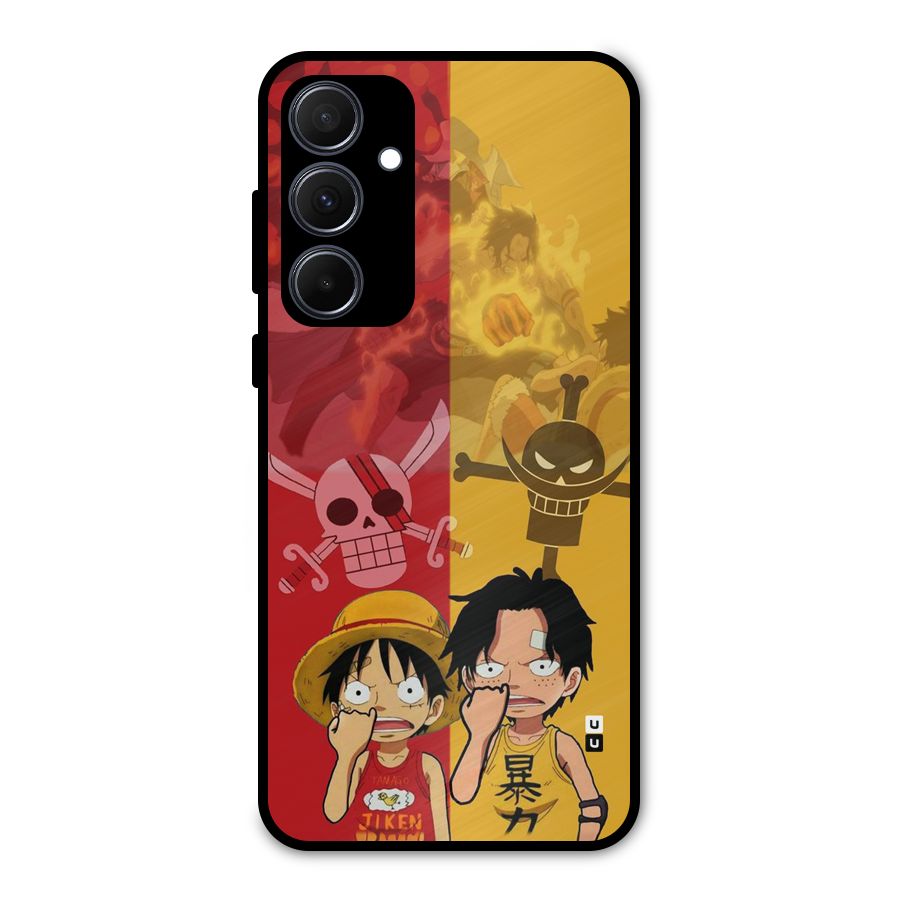 Luffy And Ace Metal Back Case for Galaxy A35