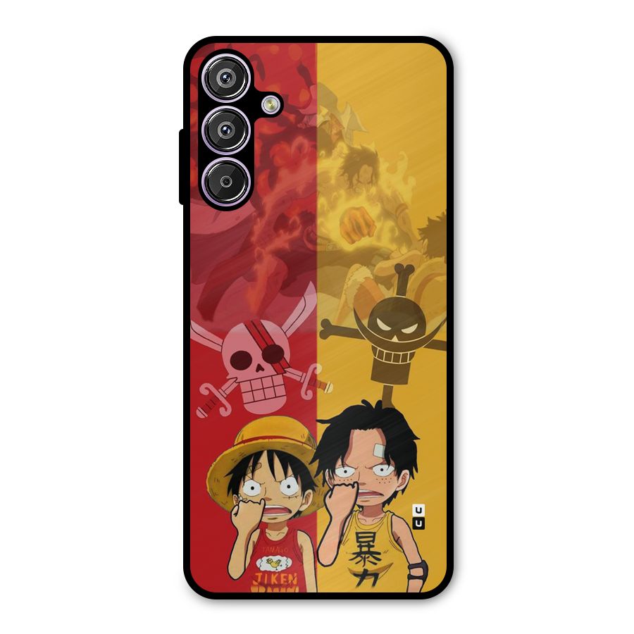 Luffy And Ace Metal Back Case for Galaxy F15