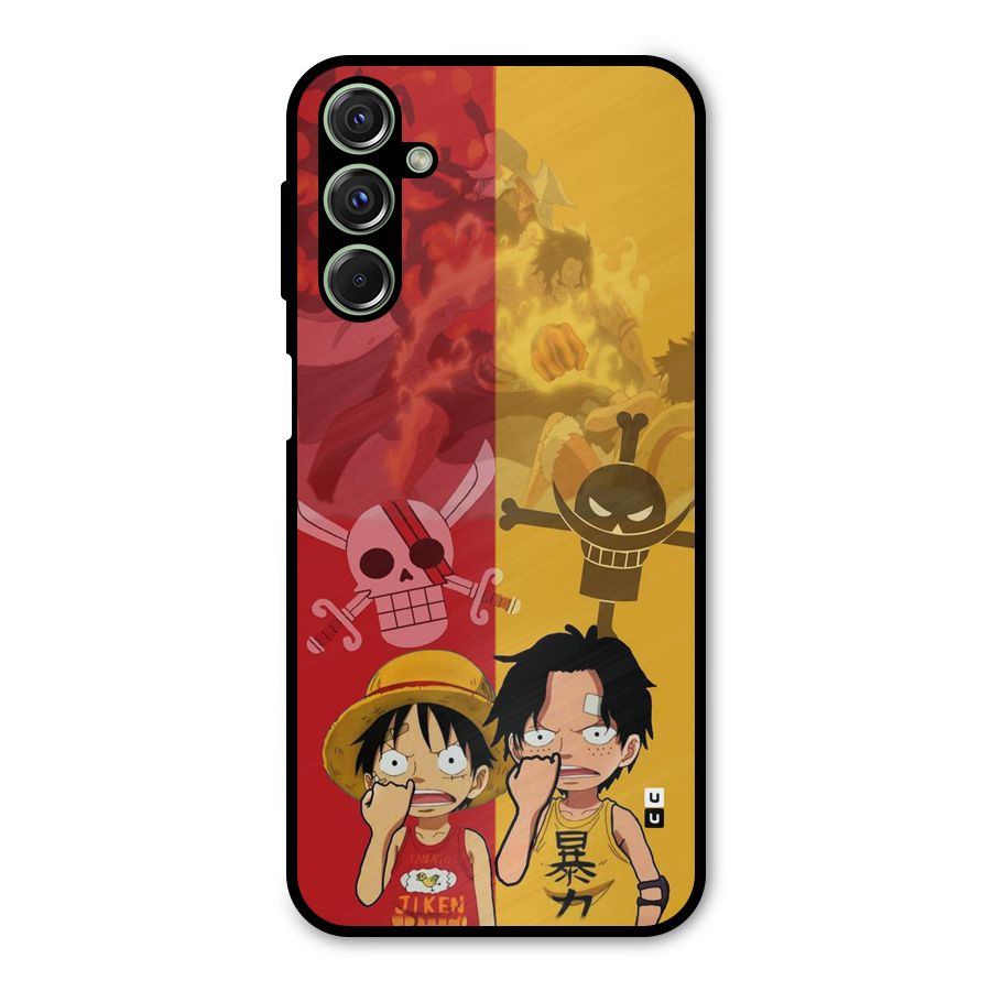 Luffy And Ace Metal Back Case for Galaxy F34