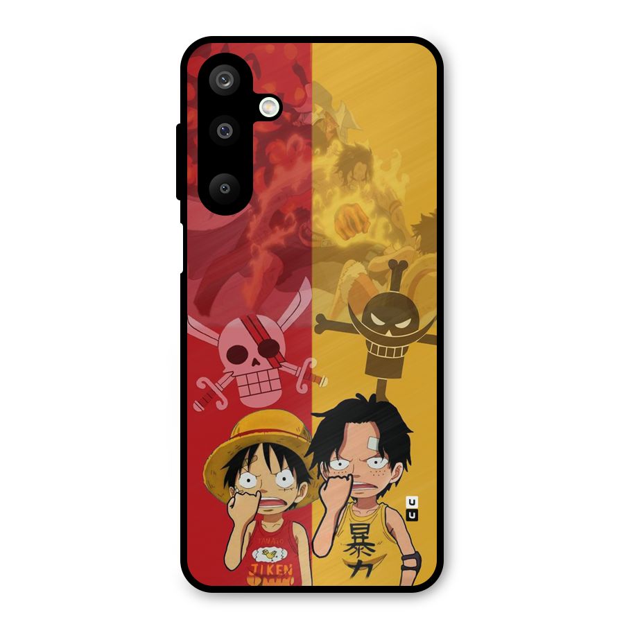 Luffy And Ace Metal Back Case for Galaxy M16