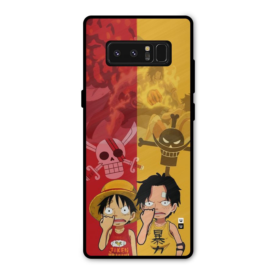 Luffy And Ace Metal Back Case for Galaxy Note 8