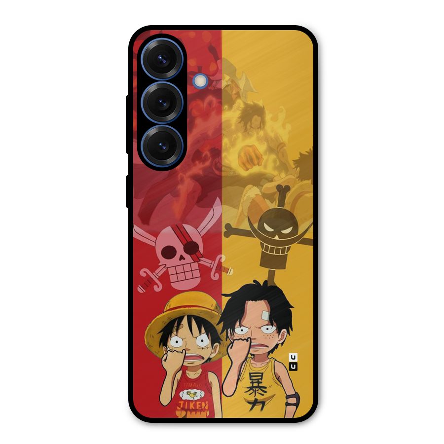 Luffy And Ace Metal Back Case for Galaxy S25