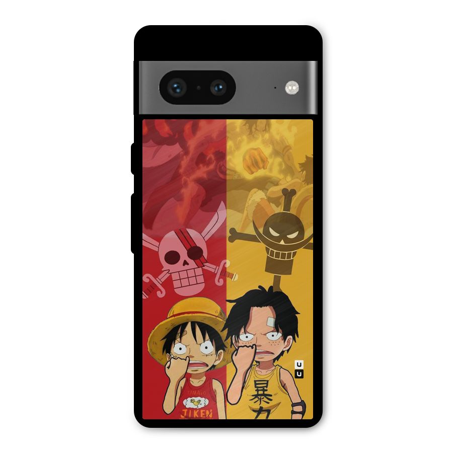 Luffy And Ace Metal Back Case for Google Pixel 7
