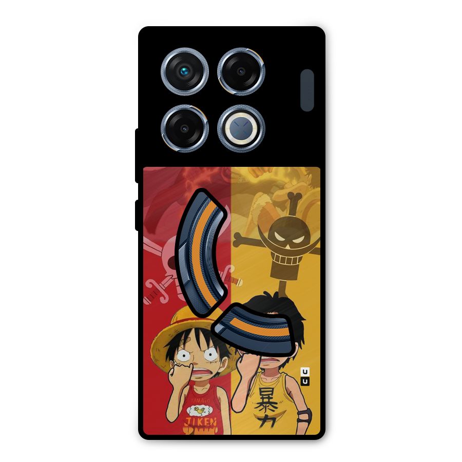 Luffy And Ace Metal Back Case for Infinix GT 20 Pro