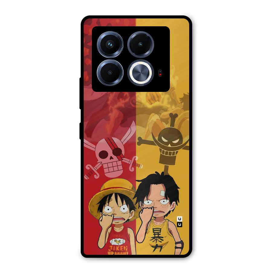 Luffy And Ace Metal Back Case for Infinix Note 40 5G