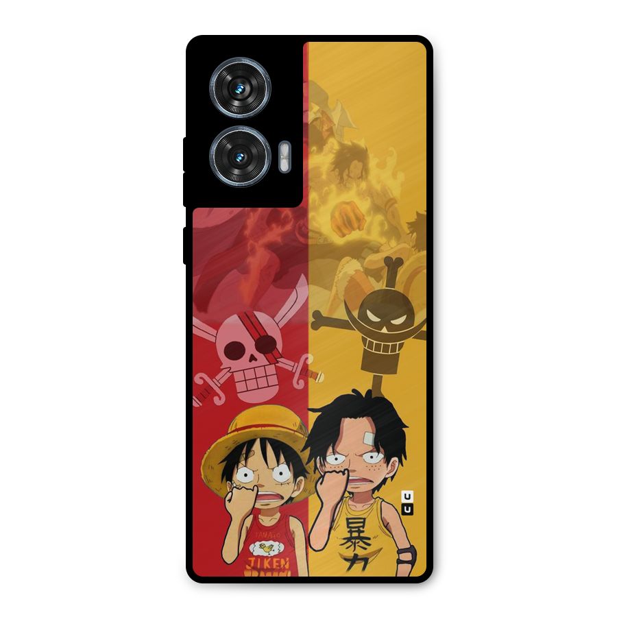 Luffy And Ace Metal Back Case for Motorola Edge 50 Fusion