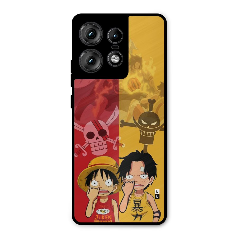 Luffy And Ace Metal Back Case for Motorola Edge 50 Pro