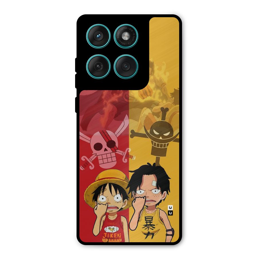 Luffy And Ace Metal Back Case for Motorola Edge 60