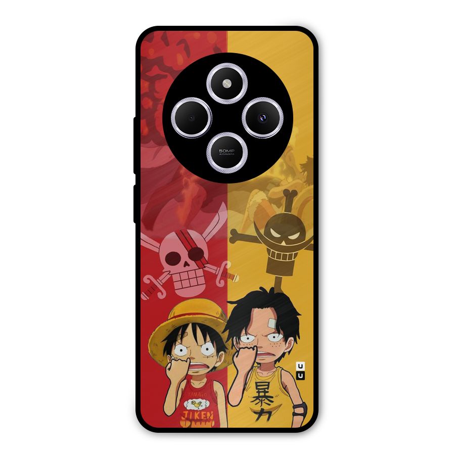 Luffy And Ace Metal Back Case for Poco C75 5G