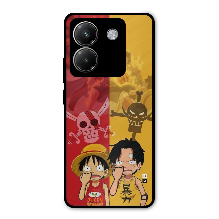 Luffy And Ace Metal Back Case for Poco M7 Pro 5G