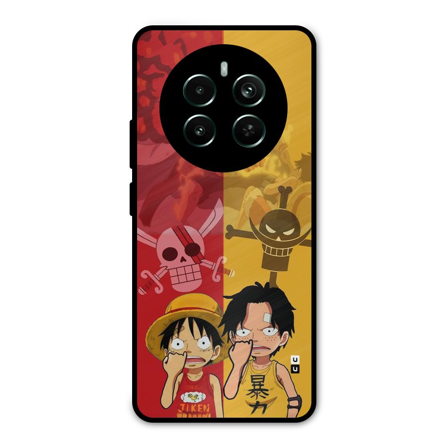 Luffy And Ace Metal Back Case for Realme 12 Pro Plus