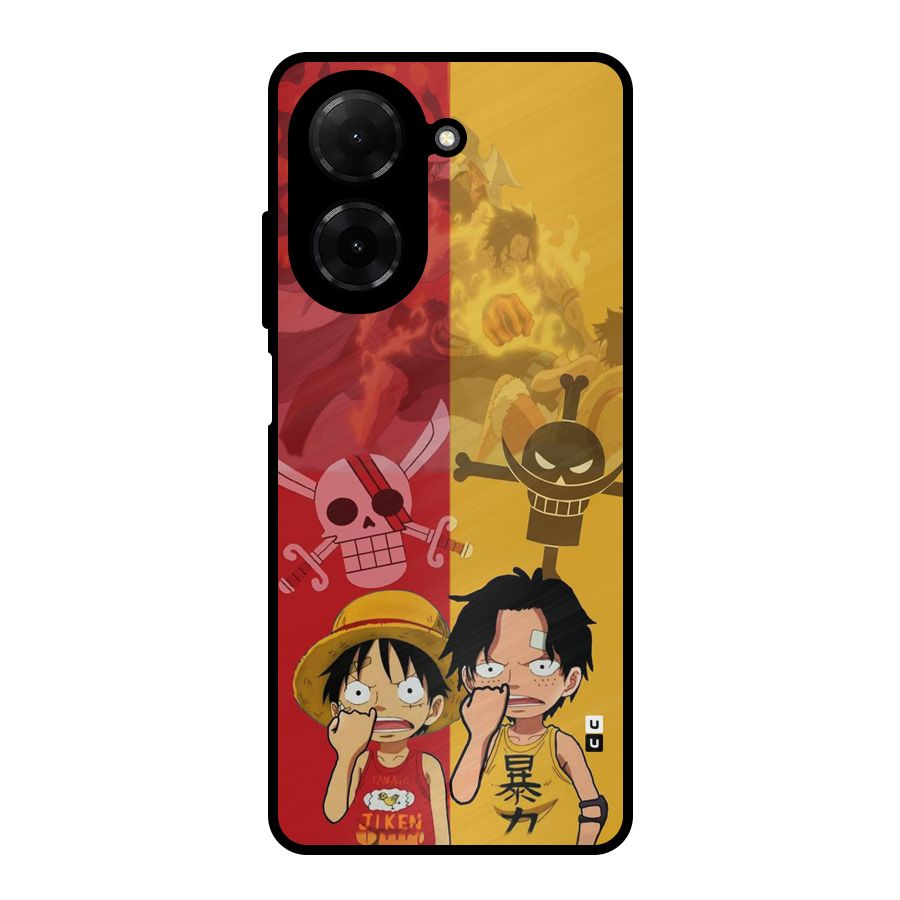 Luffy And Ace Metal Back Case for Redmi A5 4G