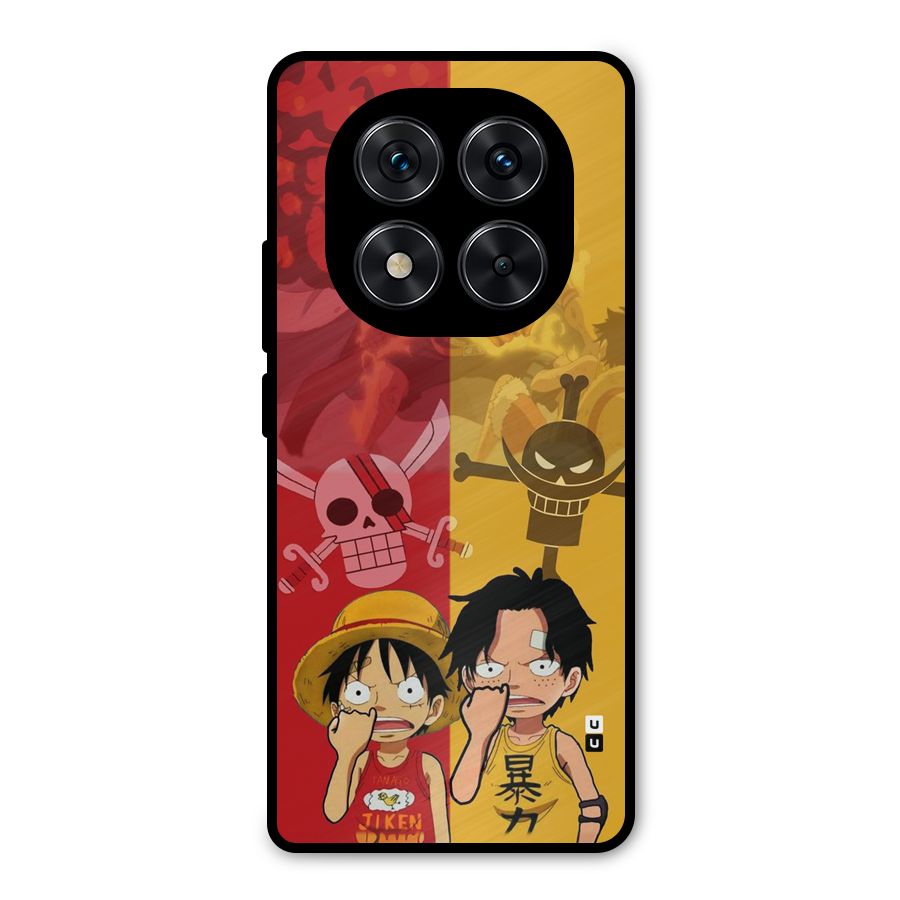 Luffy And Ace Metal Back Case for Redmi Note 14 Pro 5G