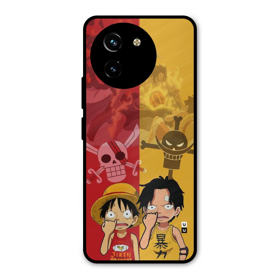 Luffy And Ace Metal Back Case for Vivo T3x