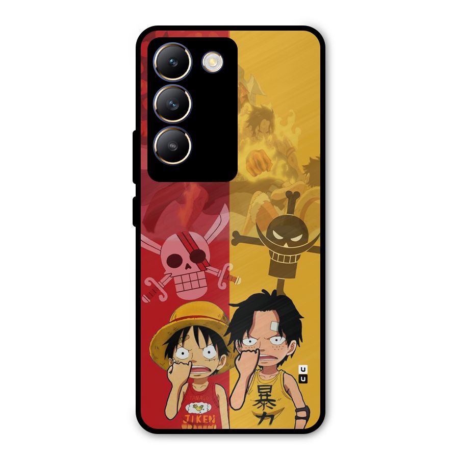 Luffy And Ace Metal Back Case for Vivo Y200e