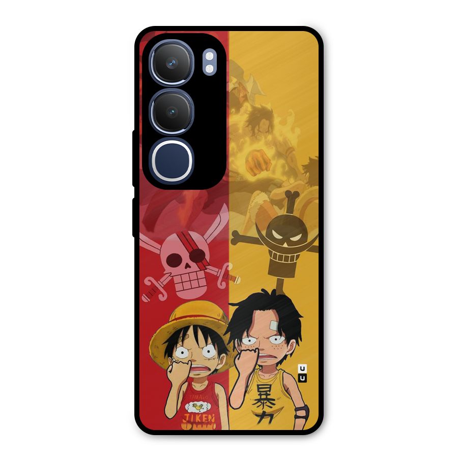 Luffy And Ace Metal Back Case for Vivo Y29