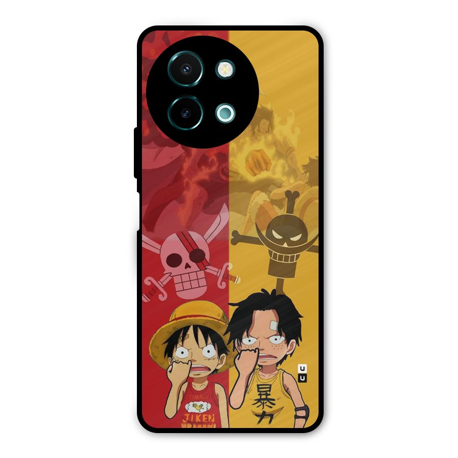 Luffy And Ace Metal Back Case for Vivo Y58