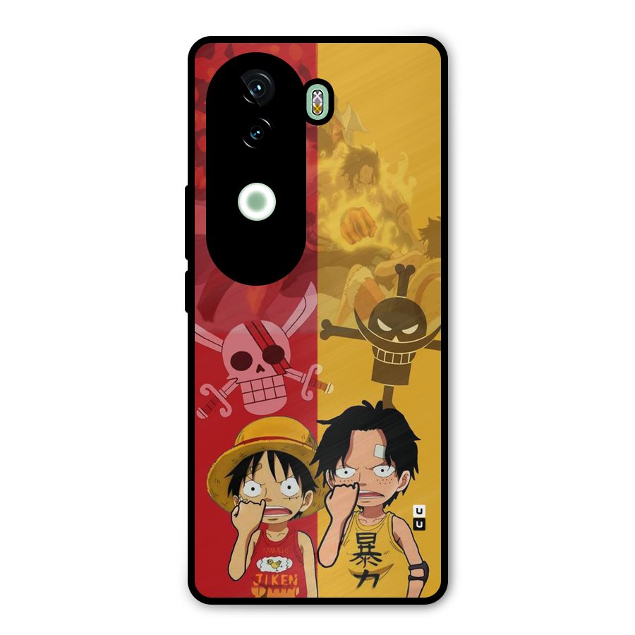 Luffy And Ace Metal Back Case for iQOO Z9s