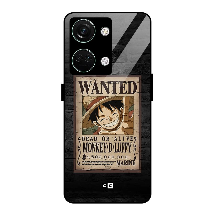 Luffy Wanted Glass Back Case for Oneplus Nord 3