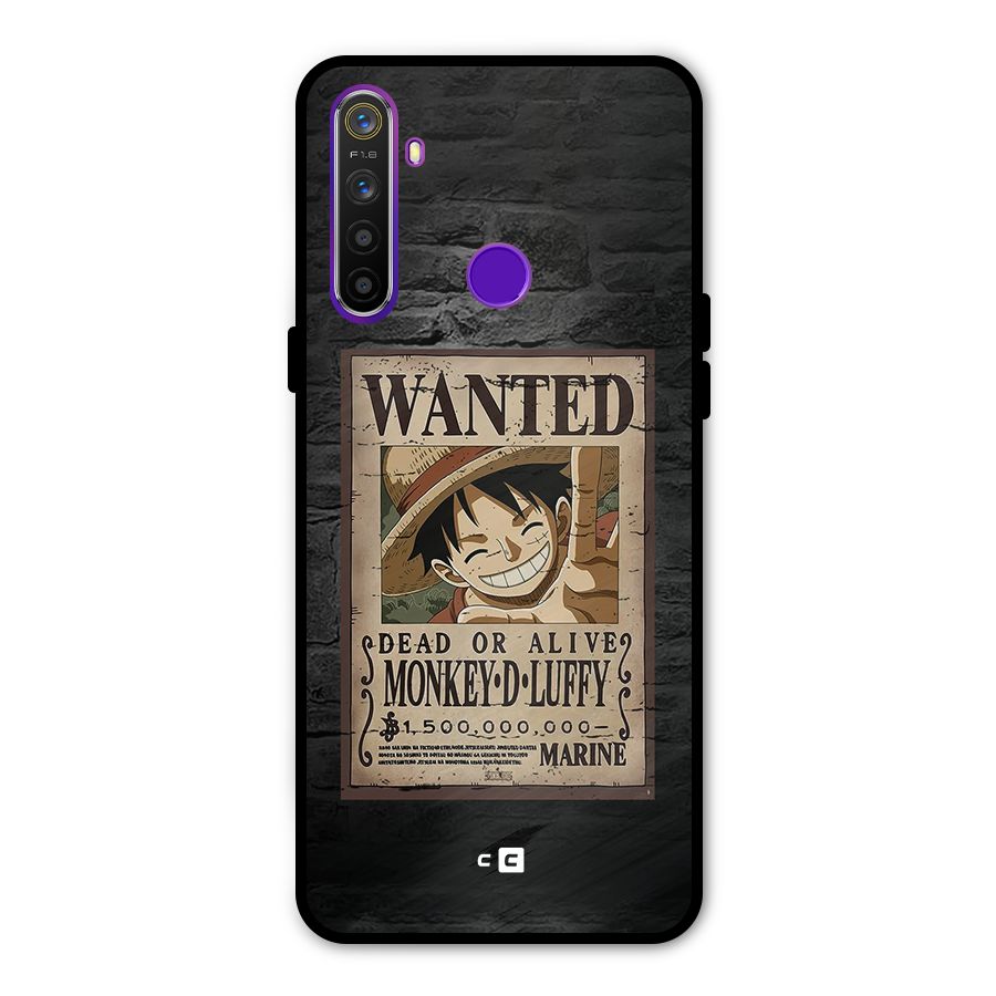 Luffy Wanted Glass Back Case for Realme 5s