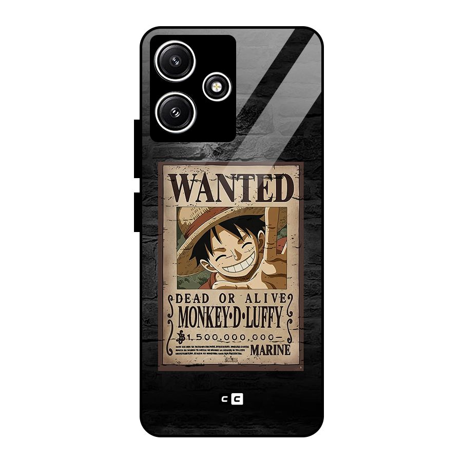 Luffy Wanted Glass Back Case for Redmi 12 5G