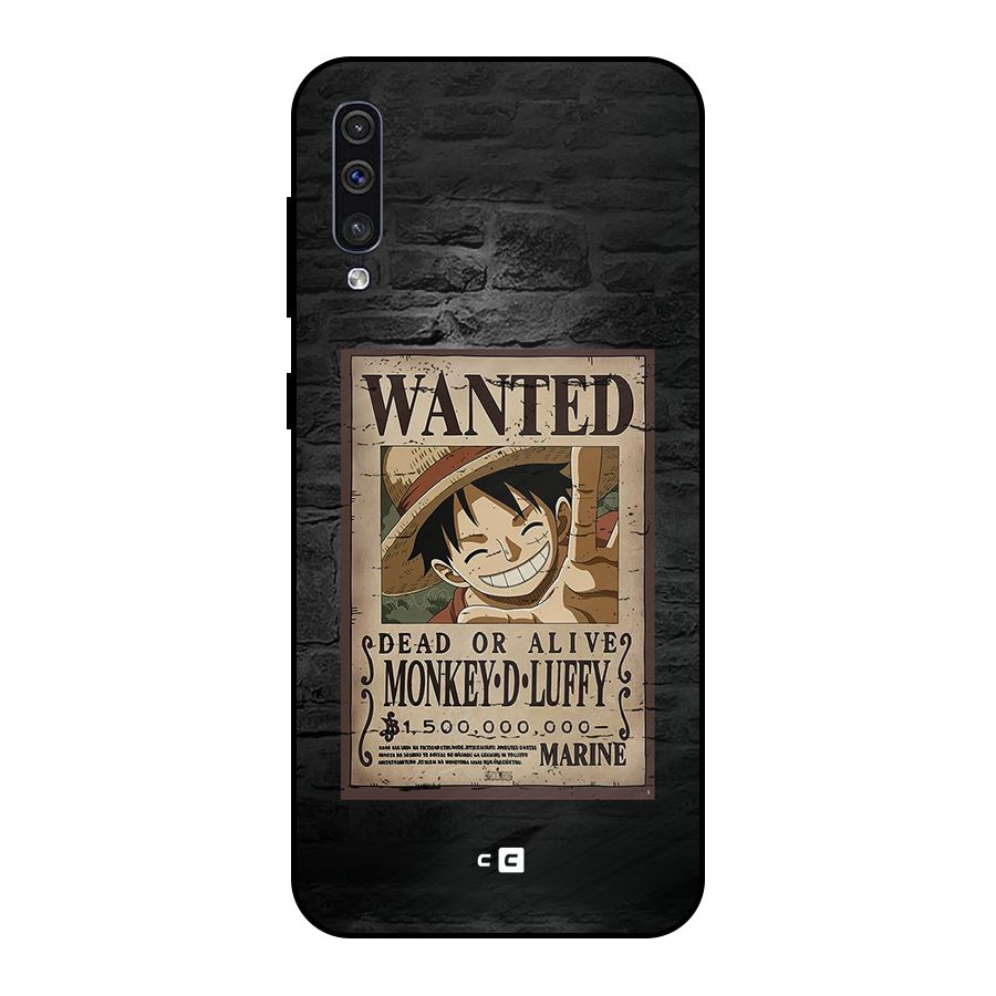 Luffy Wanted Metal Back Case for Galaxy A30s