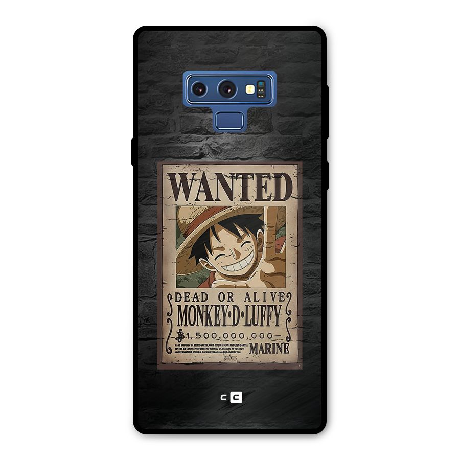 Luffy Wanted Metal Back Case for Galaxy Note 9