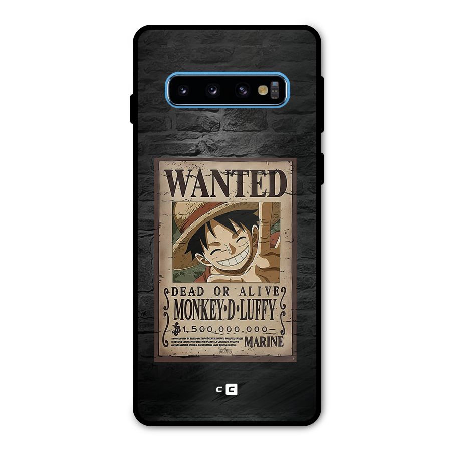 Luffy Wanted Metal Back Case for Galaxy S10