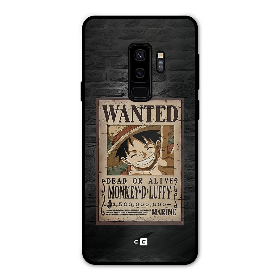 Luffy Wanted Metal Back Case for Galaxy S9 Plus
