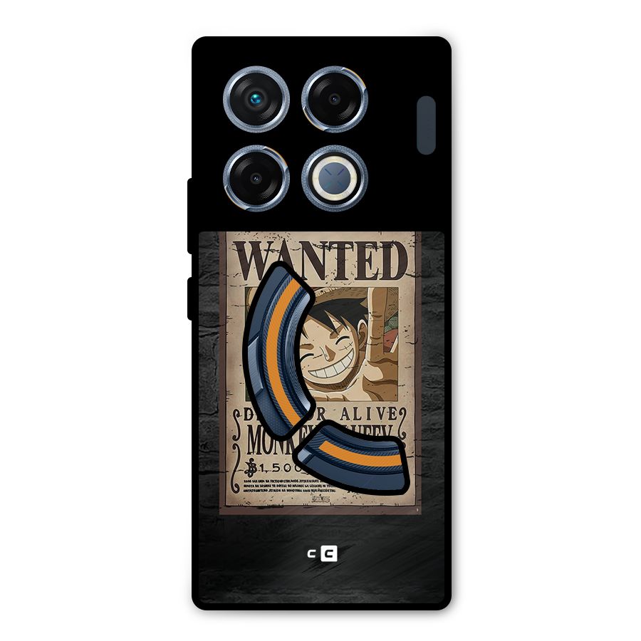 Luffy Wanted Metal Back Case for Infinix GT 20 Pro