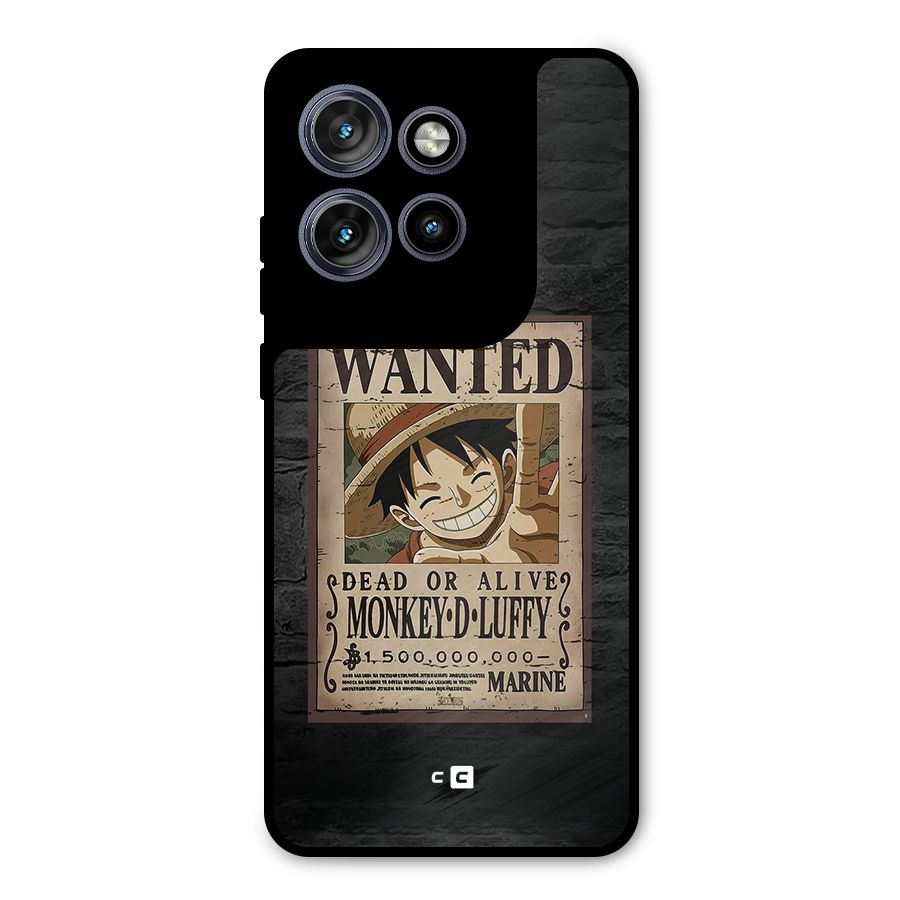Luffy Wanted Metal Back Case for Motorola Edge 50 Neo