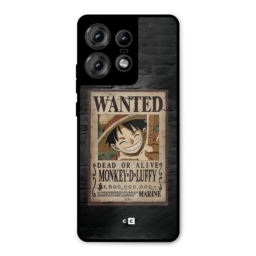 Luffy Wanted Metal Back Case for Motorola Edge 50 Pro