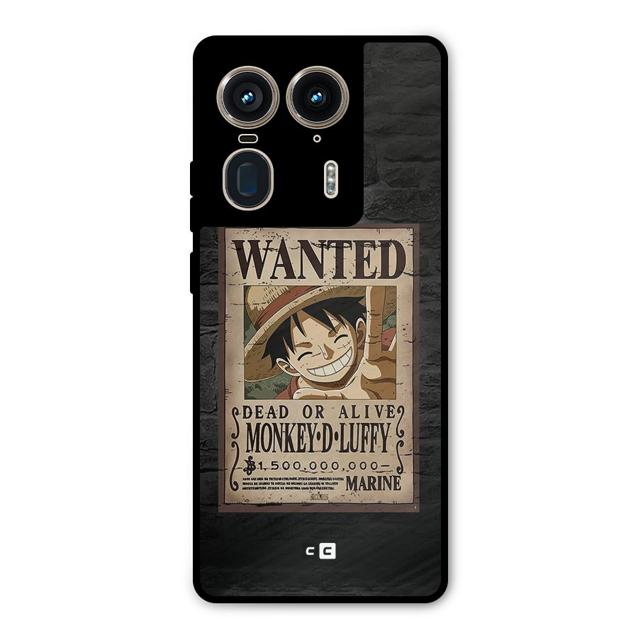 Luffy Wanted Metal Back Case for Motorola Edge 50 Ultra