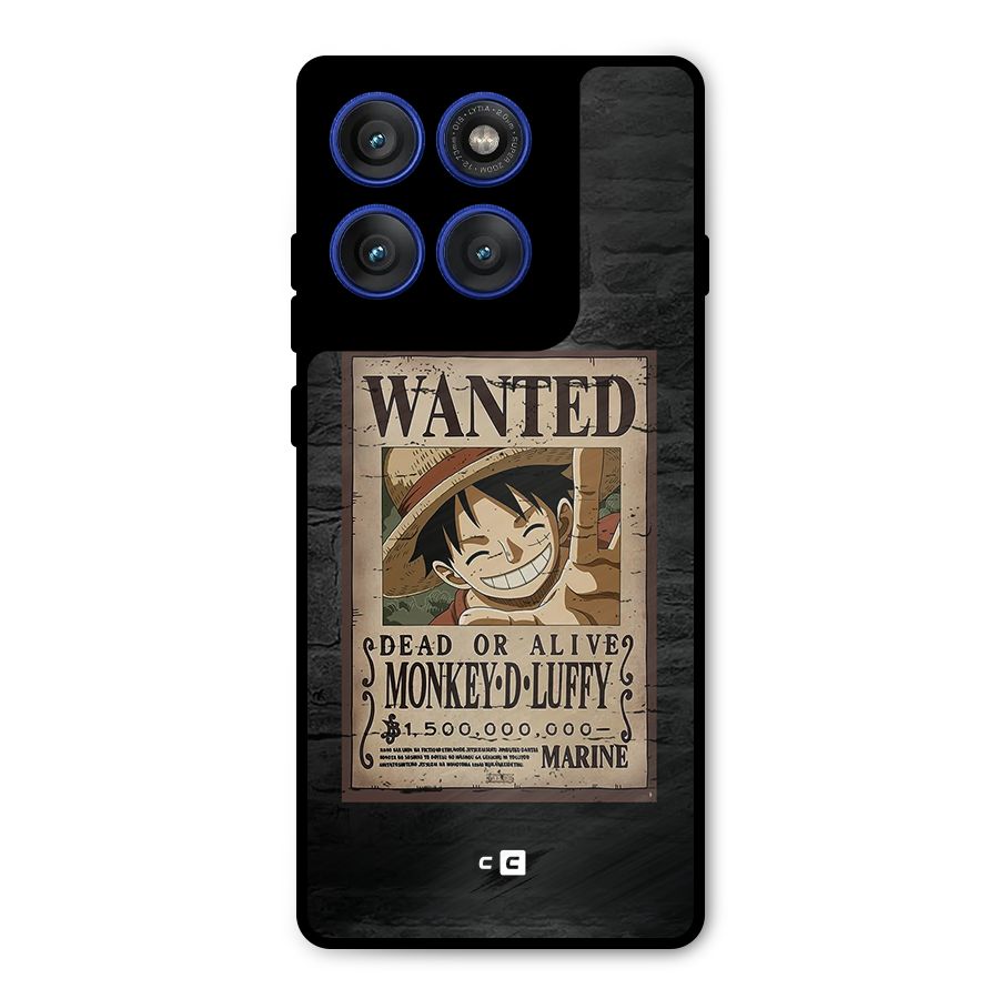 Luffy Wanted Metal Back Case for Motorola Edge 60 Pro