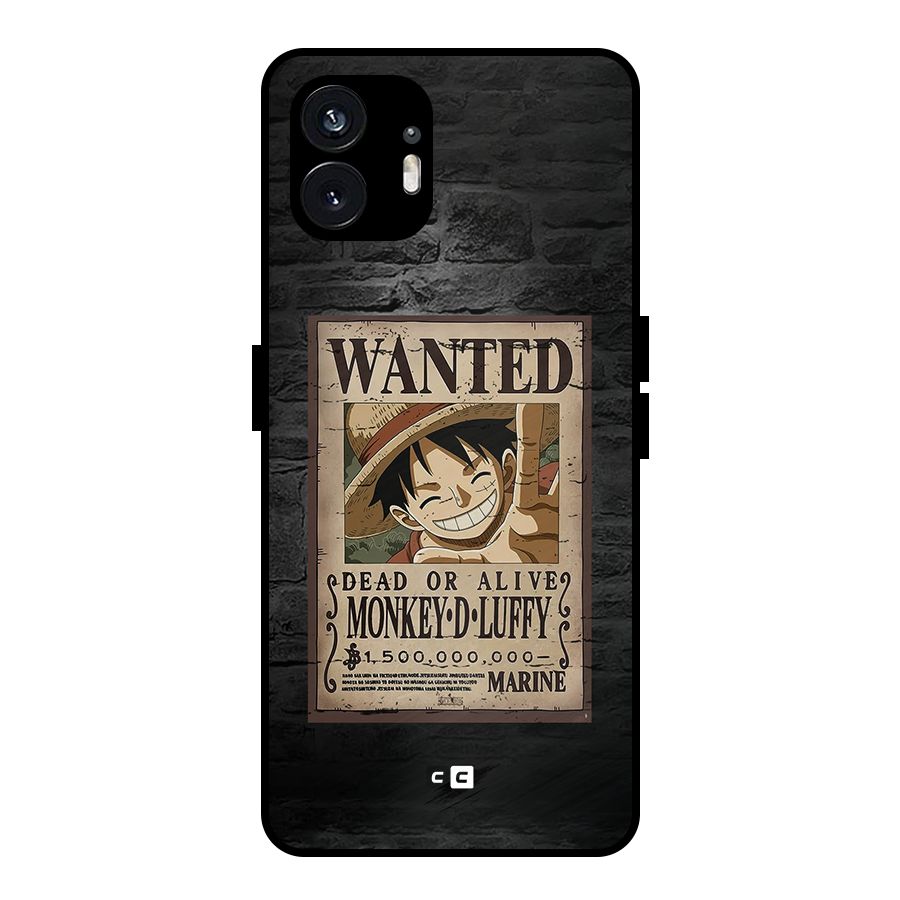 Luffy Wanted Metal Back Case for Nothing Phone 2