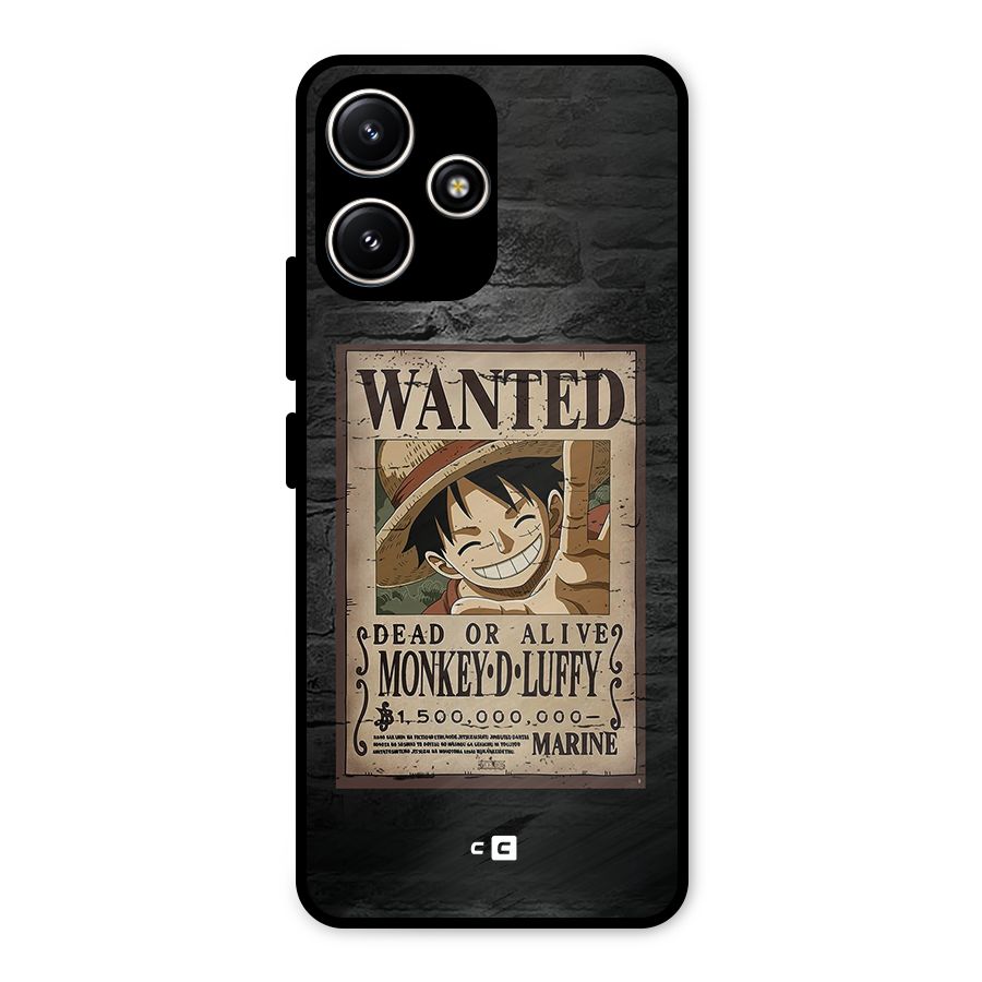 Luffy Wanted Metal Back Case for Poco M6 Pro