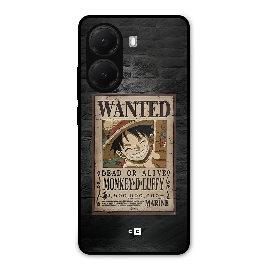 Luffy Wanted Metal Back Case for Poco X7 Pro