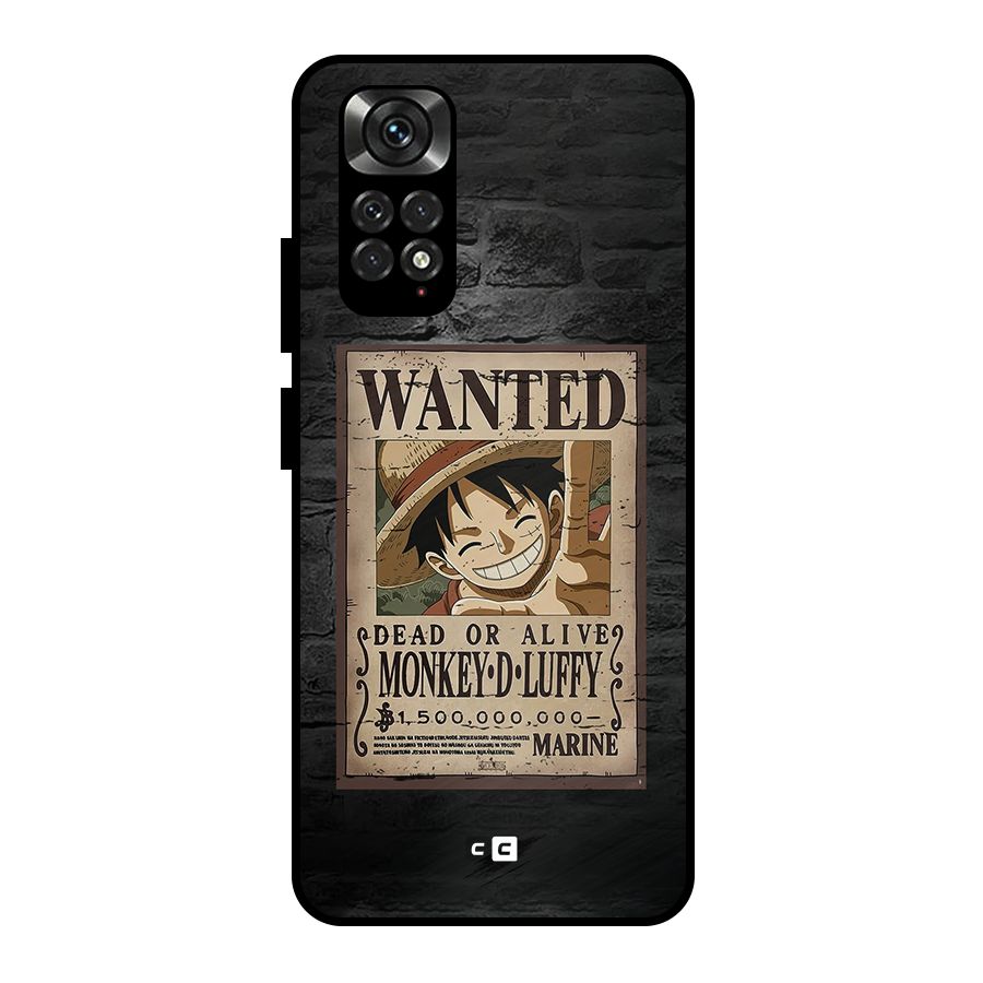 Luffy Wanted Metal Back Case for Redmi Note 11 Pro Plus 5G